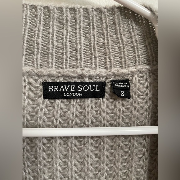 ASOS - Brave Soul London - Women’s Grey Knit Open Front Slouchy Cardigan - SizeS - Picture 2 of 6